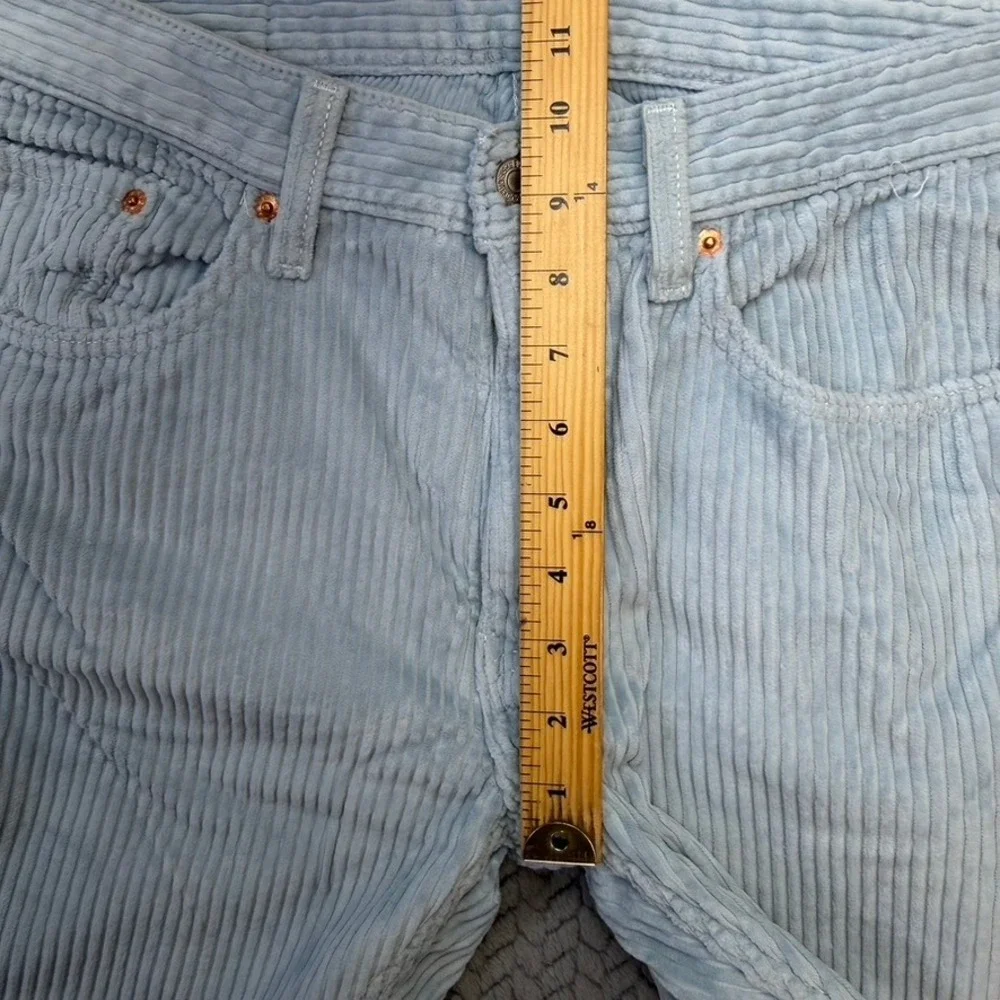 Levi's 559 Elephant Corduroy Pants Mens 32x31 Relaxed Straight Light Blue Cotton
